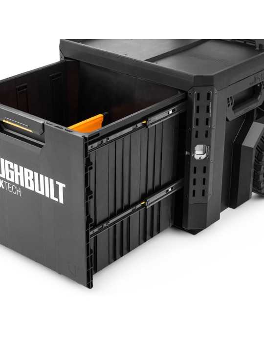 Caja de Herramientas con Ruedas de 1 Cajón y Cierre, Stacktech, 53 x 40,5 x 67 cm TOUGHBUILT