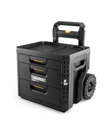 Caja de Herramientas con Ruedas de 3 Cajones y Cierre, Stacktech, 53 x 40,5 x 47,7 cm TOUGHBUILT 2
