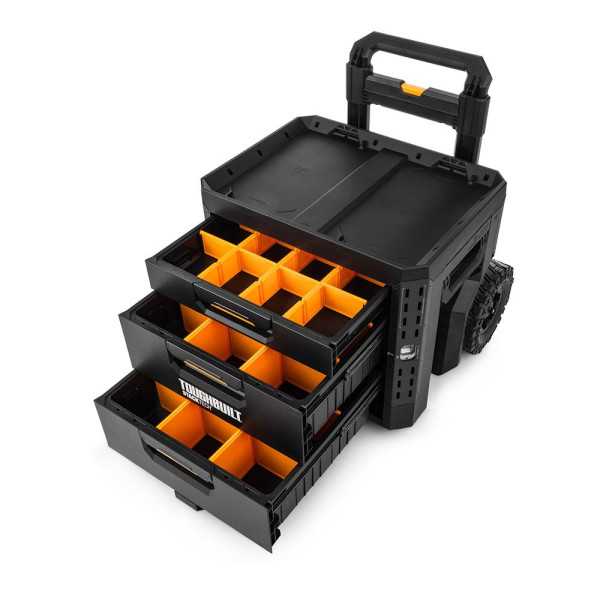 Caja de Herramientas con Ruedas de 3 Cajones y Cierre, Stacktech, 53 x 40,5 x 47,7 cm TOUGHBUILT