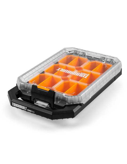 Organizador Stacktech Compacto de Bajo Perfil, 26,5 x 47,5 x 9,5 cm TOUGHBUILT