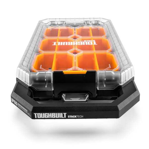 Organizador Stacktech Compacto de Bajo Perfil, 26,5 x 47,5 x 9,5 cm TOUGHBUILT