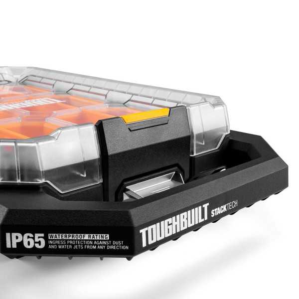 Organizador Stacktech Compacto de Bajo Perfil, 26,5 x 47,5 x 9,5 cm TOUGHBUILT