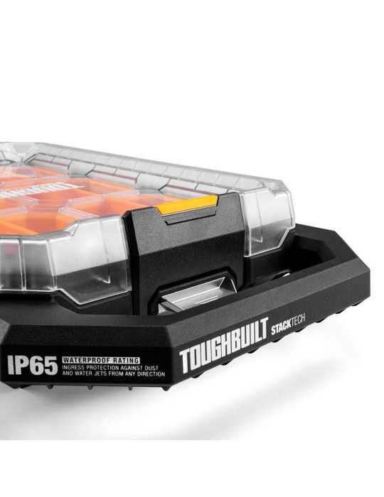 Organizador Stacktech Compacto de Bajo Perfil, 26,5 x 47,5 x 9,5 cm TOUGHBUILT