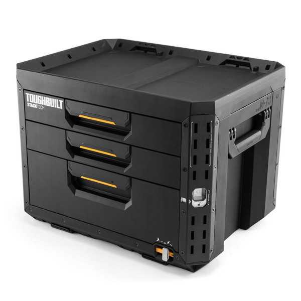 Caja de Herramientas XL con 3 Cajones y Cerradura, Stacktech, 53 x 40,5 x 39,5 cm TOUGHBUILT