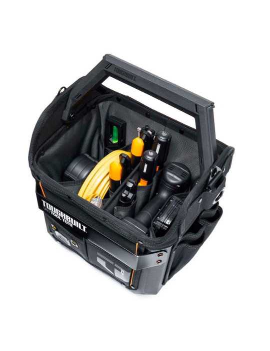 Cesta Portaherramientas Cuerpo Duro, Sistema Cliptech, Talla M, 30,48 x 27,94 x 43,18 cm TOUGHBUILT
