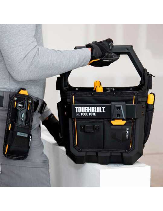 Cesta Portaherramientas Cuerpo Duro, Sistema Cliptech, Talla M, 30,48 x 27,94 x 43,18 cm TOUGHBUILT