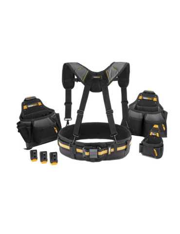 Cinturón Portaherramientas Constructor Pro, Set 5 piezas Cliptech TOUGHBUILT