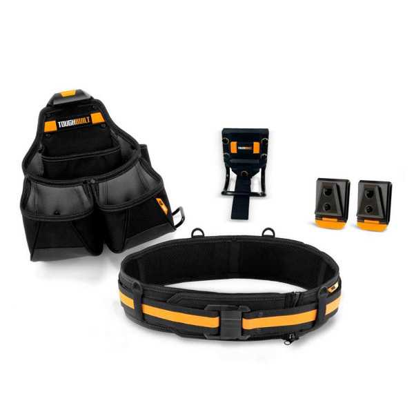 Cinturón Portaherramientas para Carpintero Encofrador Framer Pro, Sistema Cliptech, Juego de 3 Piezas TOUGHBUILT