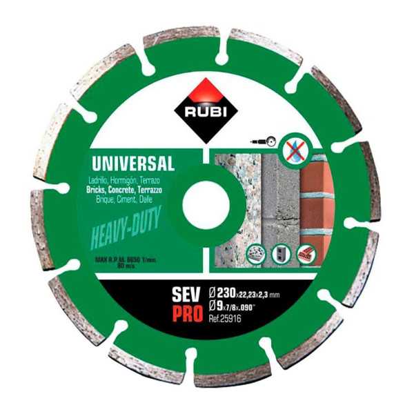 Disco Diamantado Sev Pro Ø230 x 1,6 x 22,2 mm RUBI