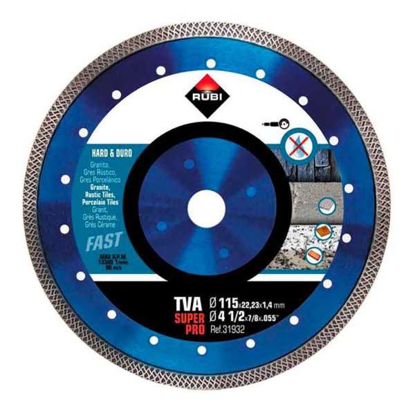 Disco Diamantado Tva Superpro Ø115 x 1,4 x 22,2 mm RUBI
