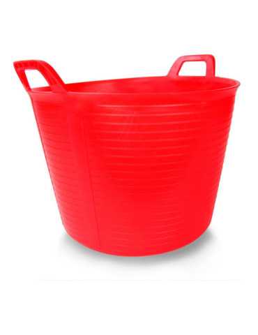 Lote de 2 Unidades Capazo de Plástico Rojo N.3, 40 l RUBI