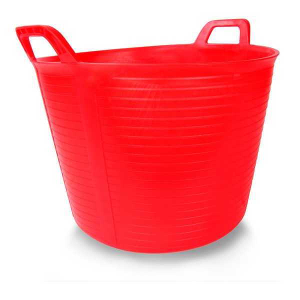 Lote de 2 Unidades Capazo de Plástico Rojo N.3, 40 l RUBI