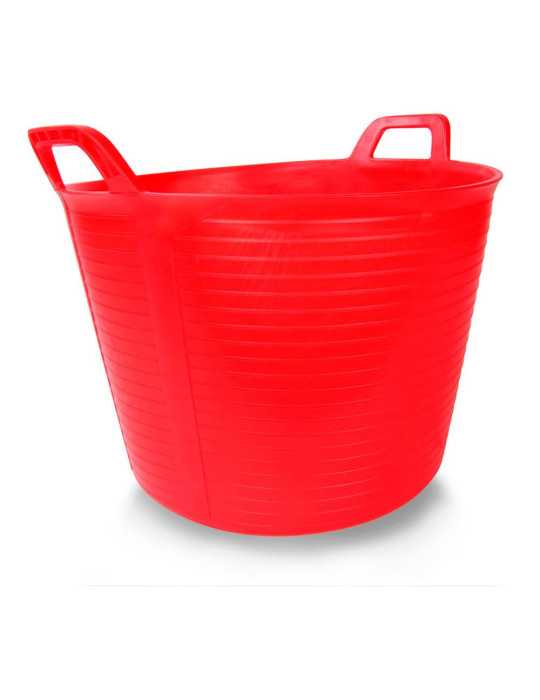 Lote de 2 Unidades Capazo de Plástico Rojo N.3, 40 l RUBI