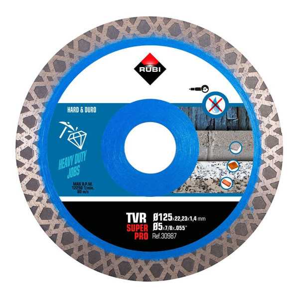 Disco Diamantado Tvr Superpro Ø125 x 1,4 x 22,2 mm RUBI