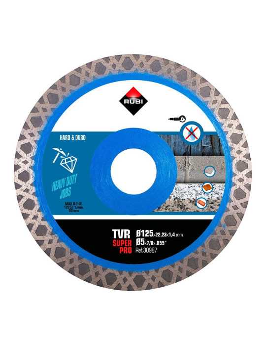 Disco Diamantado Tvr Superpro Ø125 x 1,4 x 22,2 mm RUBI