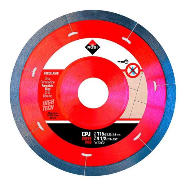 Disco Diamantado Cpj Superpro Ø115 x 1,4 x 22,2 mm RUBI