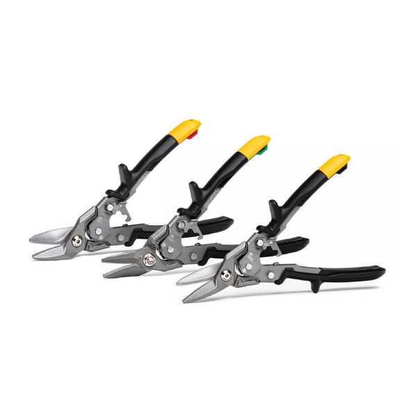 Tijeras Cortachapa, Corte Izquierdas, Derechas y Recto, Juego de 3 Piezas TOUGHBUILT
