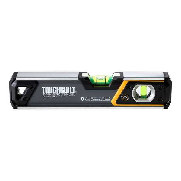 Nivel Magnético Tubular, con Burbuja Iluminada, 23 cm TOUGHBUILT