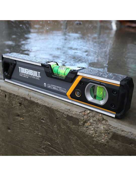 Nivel Magnético Tubular, con Burbuja Iluminada, 23 cm TOUGHBUILT