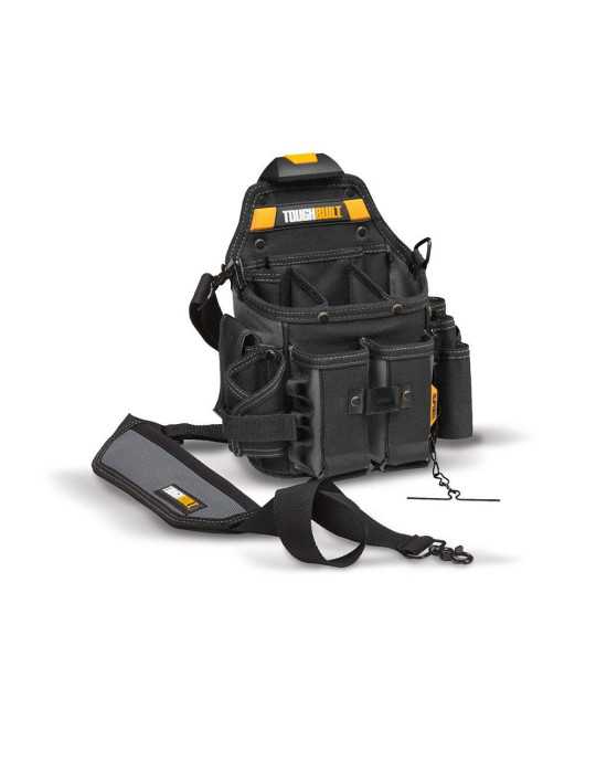 Bolsa para Oficial de Electricista con Correa para el Hombro, con Sistema Cliptech, 20 x 13 x 28 cm TOUGHBUILT