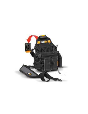 Bolsa para Oficial de Electricista con Correa para el Hombro, con Sistema Cliptech, 20 x 13 x 28 cm TOUGHBUILT 2