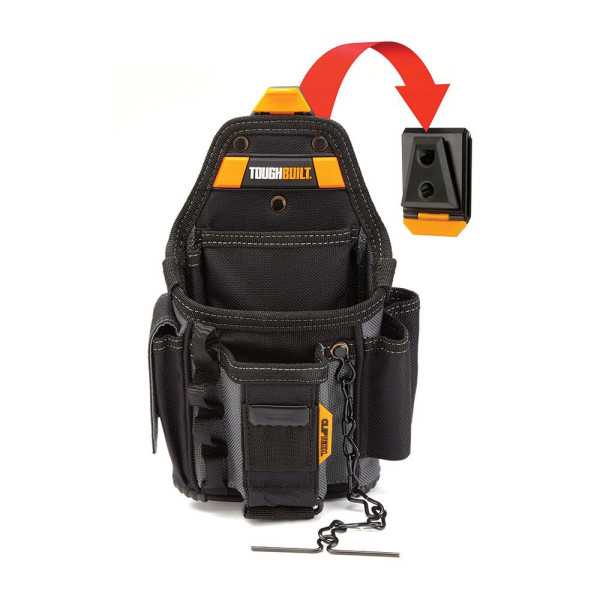 Bolsa de Electricista Pequeña, con Sistema Cliptech, 15 x 10 x 25 cm TOUGHBUILT