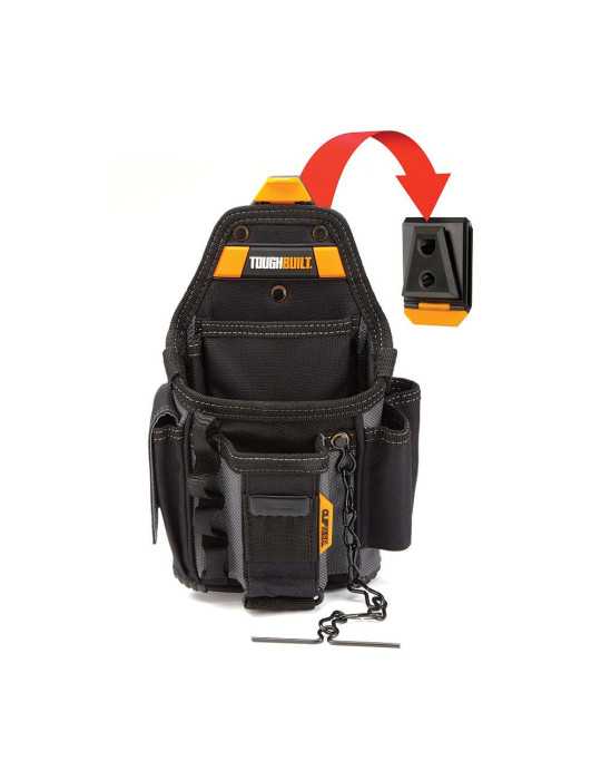 Bolsa de Electricista Pequeña, con Sistema Cliptech, 15 x 10 x 25 cm TOUGHBUILT