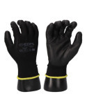 Lote de 120 Unidades Guante Poliéster con Palma Poliuretano, Keep Safe®, Negro, T-07 EDM