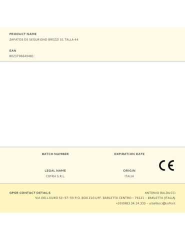 Zapatos de Seguridad Brezzi S1 Talla 44 COFRA 2
