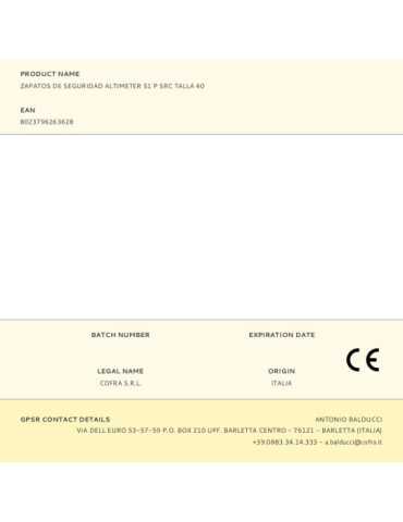 Zapatos de Seguridad Altimeter S1 P SRC Talla 40 COFRA 2