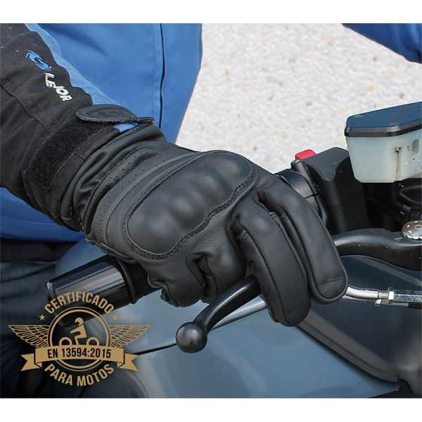 Guante Motorista Piel Flor Talla 9 JUBA