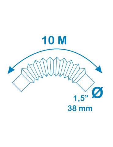 Manguera Autoflotante Color Azul Ø3,8 cm x 10 m EDM 2
