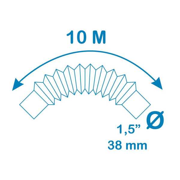 Manguera Autoflotante Color Azul Ø3,8 cm x 10 m EDM