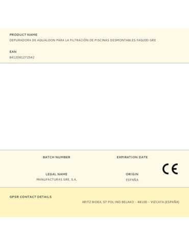 Depuradora de Aqualoon para la Filtración de Piscinas Desmontables FAQ200 GRE 2