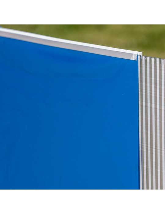 Piscina con Pared de Acero y Chapa Blanca, Redonda, con Depuradora, Ø350 x 120 cm GRE