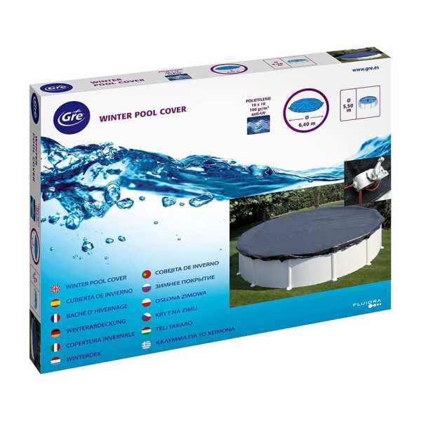 Cubierta Piscina Redonda de Acero Ø440 cm GRE