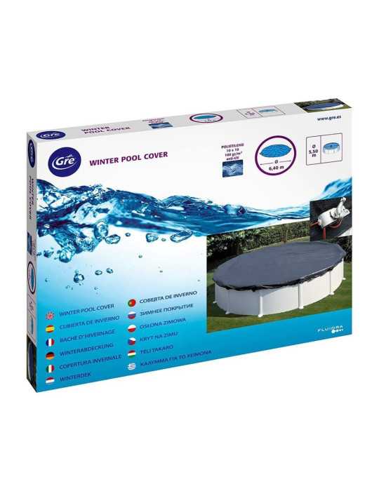 Cubierta Piscina Redonda de Acero Ø440 cm GRE