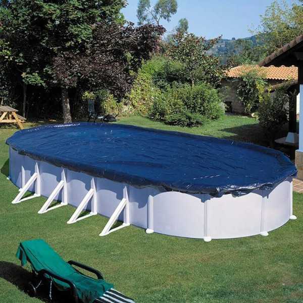 Cubierta Piscina Ovalada de Acero 610 x 410 cm GRE