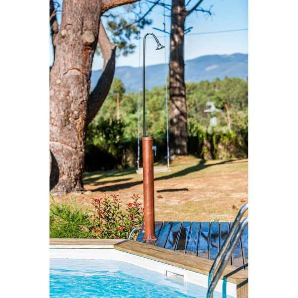 Ducha PVC Aspecto Madera con Acumulador de Agua 9 L GRE