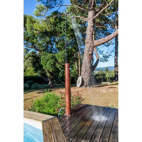 Ducha PVC Aspecto Madera con Acumulador de Agua 9 L GRE