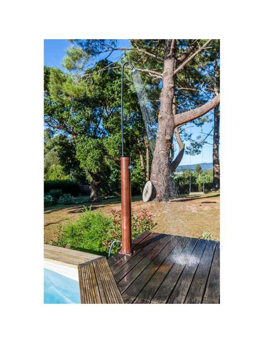 Ducha PVC Aspecto Madera con Acumulador de Agua 9 L GRE