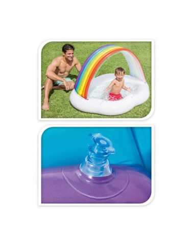 Piscina Hinchable Infantil Modelo Arcoíris, 142 x 84 x 119 cm INTEX 2