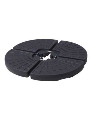 Base Negra para Sombrilla 4 piezas, 48 x 48 x 7,5 cm BASICS