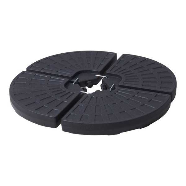 Base Negra para Sombrilla 4 piezas, 48 x 48 x 7,5 cm BASICS