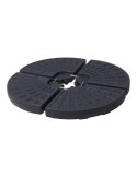 Base Negra para Sombrilla 4 piezas, 48 x 48 x 7,5 cm BASICS