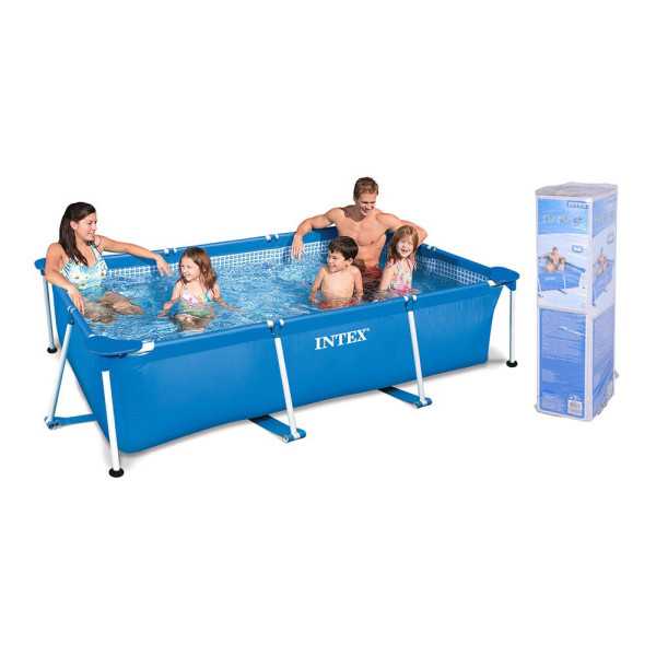 Piscina con Estructura Metálica Rectangular, Depuradora No Incluida, 300 x 200 x 75 cm INTEX