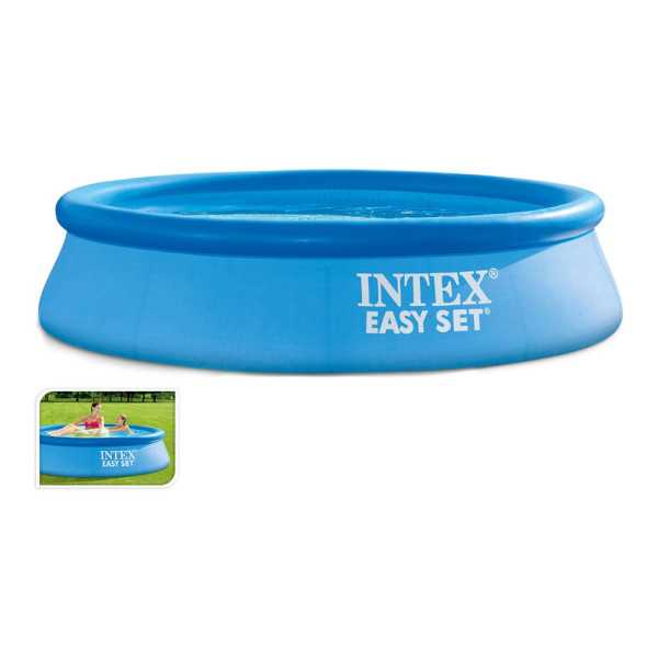Piscina Hinchable Redonda Modelo Easy Set, Depuradora No Incluida, Ø244 x 61 cm INTEX