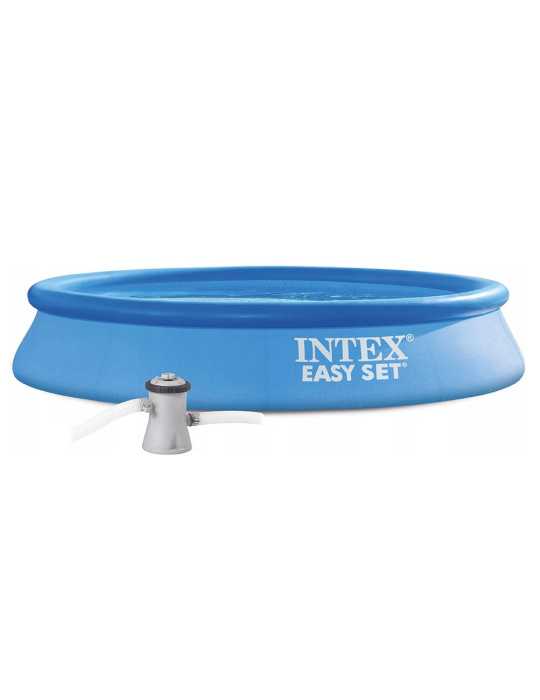 Piscina Hinchable Redonda Modelo Easy Set, con Depuradora, Ø244 x 61 cm INTEX