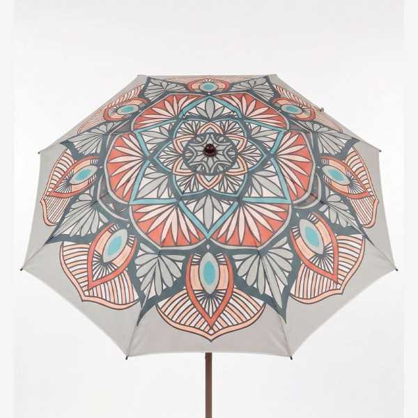 Sombrilla de Playa, Diseño Mandala, Modelos Variados, Ø180 x 215 cm BASICS