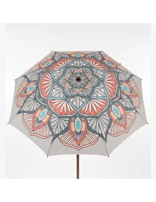 Sombrilla de Playa, Diseño Mandala, Modelos Variados, Ø180 x 215 cm BASICS